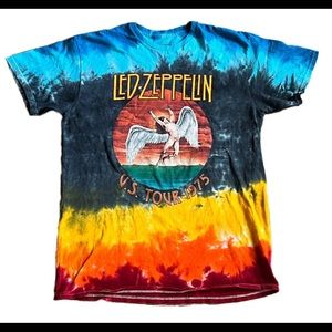 Led Zeppelin US Tour Shirt Medium  Dye Retro Band Tee Colorful